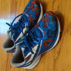 Brooks Blue and Red Athletic Shoes